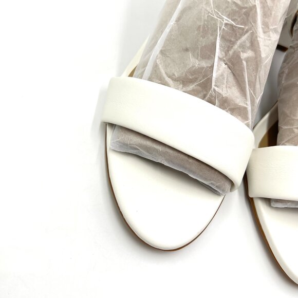 Naturalizer Womens Size 8 Bristol White Leather Block Heel Dress Sandals Shoes - Picture 5 of 14